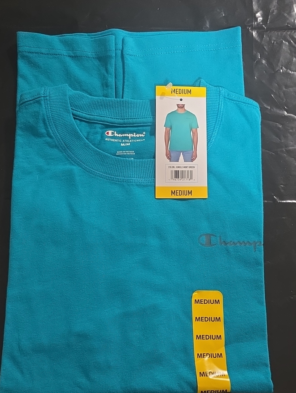 Champion Crewneck T-Shirt in Teal Blue